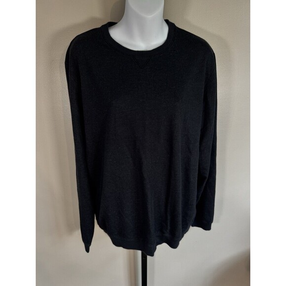 Travis Mathew Fink Crewneck Sweatshirt Black Men’s Size Large - Picture 1 of 7